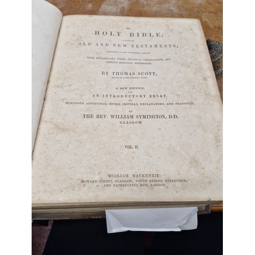 190 - Thomas Scott's antique 'The Holy Bible, Old and New Testaments according to the authorised version; ... 