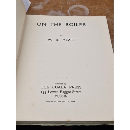 192 - A brilliant rare 1939 First trade edition book from The Cuala Press Dublin of 'On The Boiler' by W.B... 