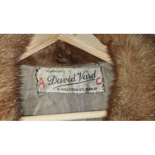 902 - Star Lot: A beautiful vintage David Vard Grafton st. full length genuine fur coat. Fur is in lovely ... 