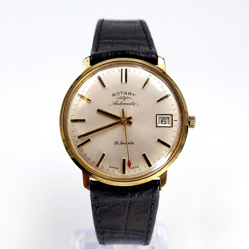 959 - Star Lot : A handsome vintage gents Rotary Automatic 21 jewel watch, circa. 1970's, paired with a bl... 