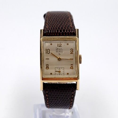 961 - Star lot : A lovely vintage example of an Elgin DeLuxe 17 jewel 10K filled gold watch nicely paired ... 