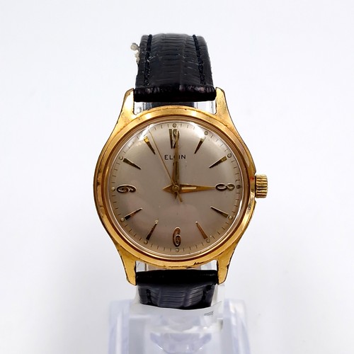 962 - A vintage Elgin 17 jewel movement watch with a genuine leather strap. €178.95 via vintagewatchrestor... 