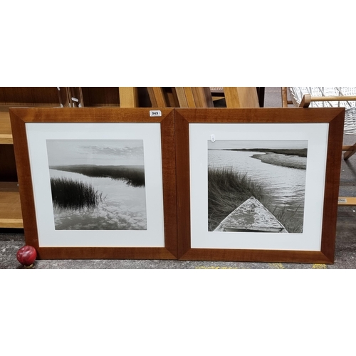 949 - Two monochrome prints of original Photographs. Features serene landscape scenes. Housed in matching ... 