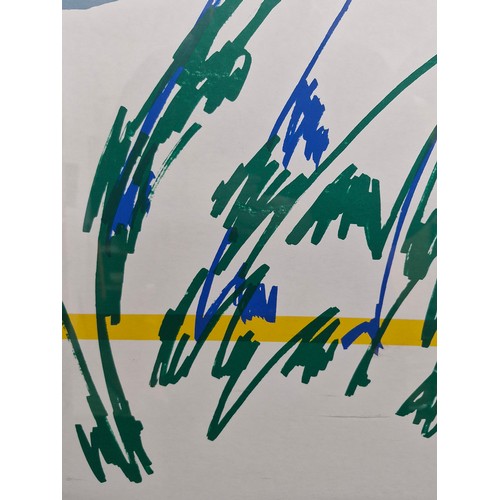 68 - Star Lot: A large limited edition 3 / 6 screen print on paper. Features an abstract work with lyrica... 