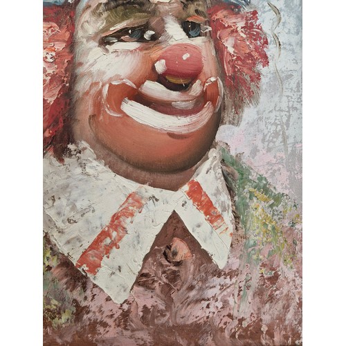 87 - Star Lot: William Moninet (American, 1937-1999). A fun original William Moninet oil on canvas painti... 