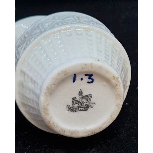 124 - A fabulous Belleek 1st period mark circa.1863-1891 black stamp creamer jug. Features a wonderful flo... 