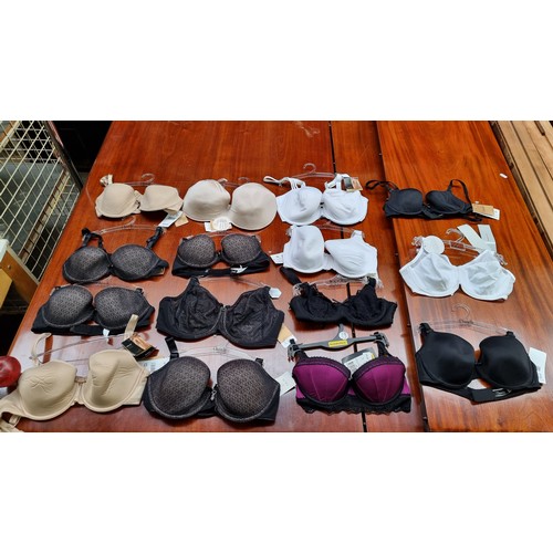 288 - A large lot of 13 brand new luxury women's bras. Mixed sizes from Clery's Dublin with original RRP p... 