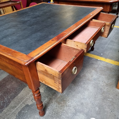 341 - Star Lot : A gorgeous Antique knee hole writing desk with a single cupboard to either side along wit... 