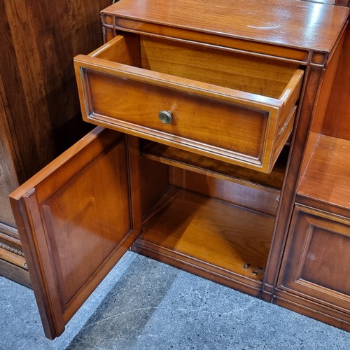 937 - Star lot : A wonderful red Mahogany hall stand complete with lockable cupboards, all keys included, ... 