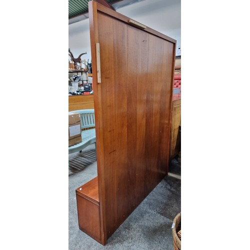 937 - Star lot : A wonderful red Mahogany hall stand complete with lockable cupboards, all keys included, ... 