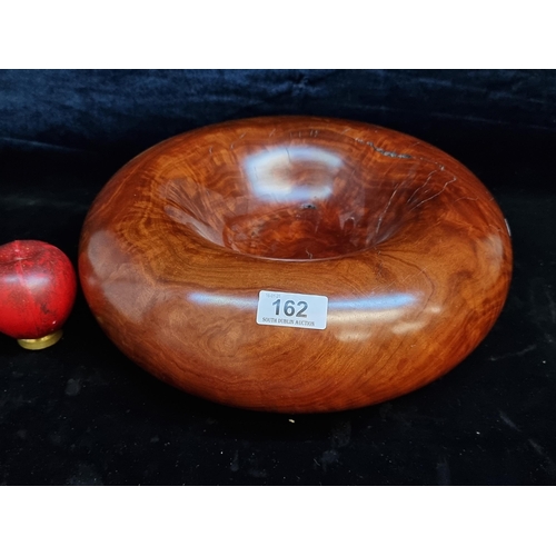 162 - Star Lot: A fabulous, very heavy vintage Keith Mosse Australian river red gum wood turning bowl. Sim... 