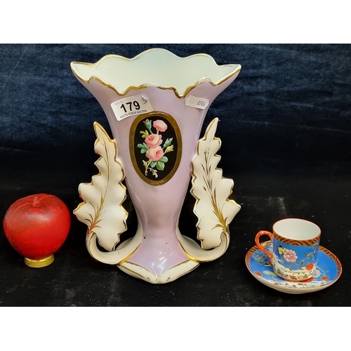 179 - Two pieces of antique and vintage porcelain including an early 20th century Japanese espresso cup an... 