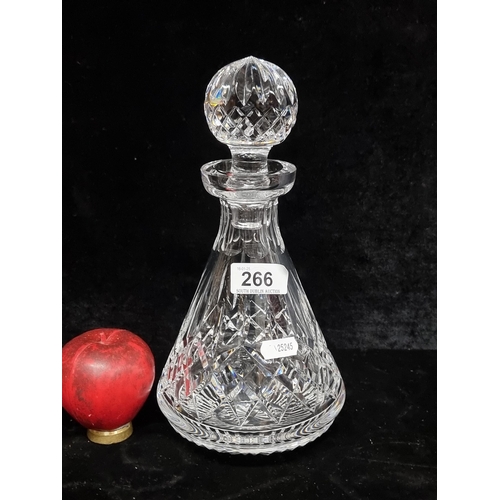 266 - A timeless Waterford Crystal Decanter in the Lismore pattern, in excellent condition with original s... 