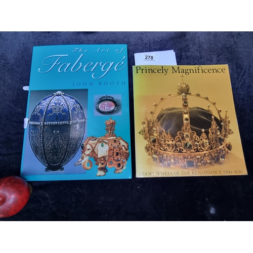 278 - A pair of books perfect for antique lovers featuring titles 'The Art of Faberge' by John Booth and '... 