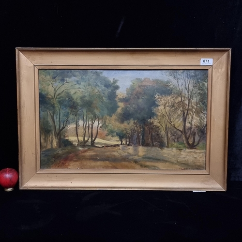 71 - A beautiful original 20th century oil on board painting titled 'View near Ballymascanlon, Dundalk'. ... 