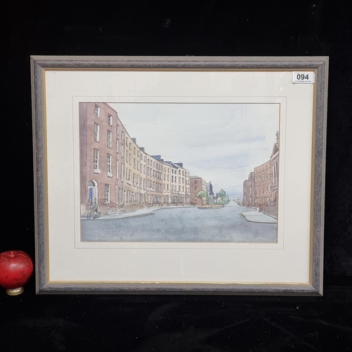 94 - An original watercolour and ink on paper painting. Features an Irish landscape scene. Rendered in a ... 