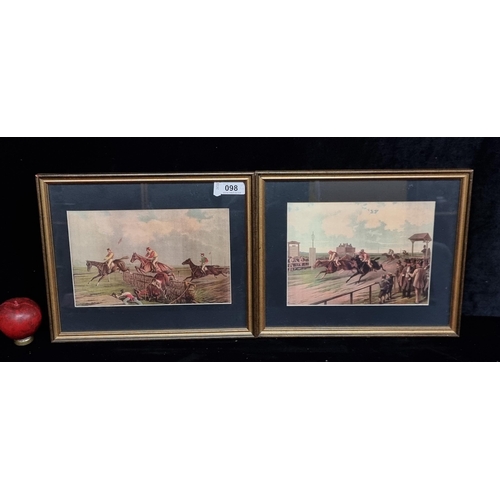 98 - Two quality prints after 'Charles Foster'. Features equestrian / horse racing scene. Both housed in ... 