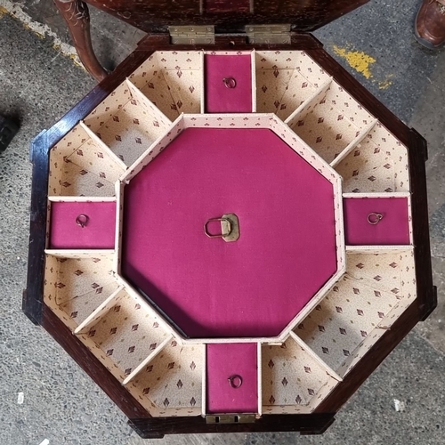 419 - Star lot : A beautiful victorian marquetry inlaid pedestal sewing poy table, featuring intricate flo... 