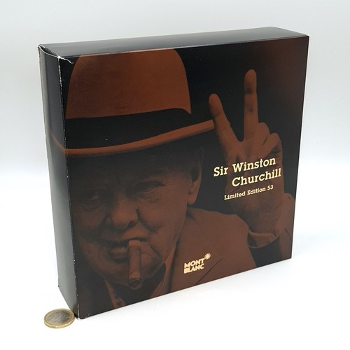 1 - Super Star Lot:
A stunning Mont Blanc 18ct rose gold Sir Winston Churchill Limited Edition fountain ... 