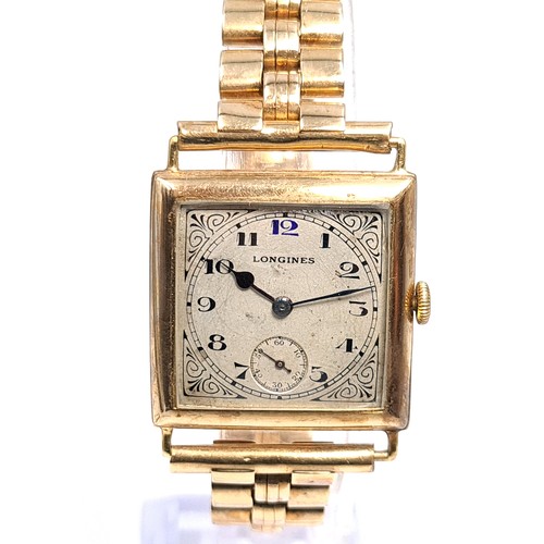 5 - Super Star Lot:
A beautiful vintage Longines gents' wind-up mechanical watch in heavy 9ct gold, incl... 