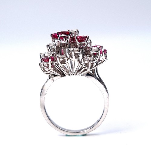 9 - Super Star Lot:
A fabulous ring featuring 10 diamonds and 10 rubies set in 9ct white gold. The diamo... 