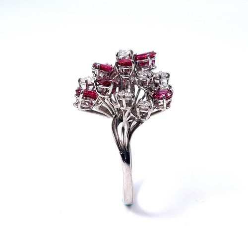 9 - Super Star Lot:
A fabulous ring featuring 10 diamonds and 10 rubies set in 9ct white gold. The diamo... 