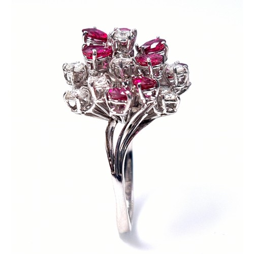 9 - Super Star Lot:
A fabulous ring featuring 10 diamonds and 10 rubies set in 9ct white gold. The diamo... 