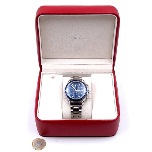 14 - Super Star Lot : 
An Omega Speedmaster date, Automatic Chronograph Blue 40mm 3212.80.80 
In lovely o... 