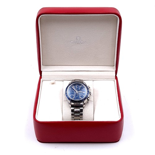 14 - Super Star Lot : 
An Omega Speedmaster date, Automatic Chronograph Blue 40mm 3212.80.80 
In lovely o... 