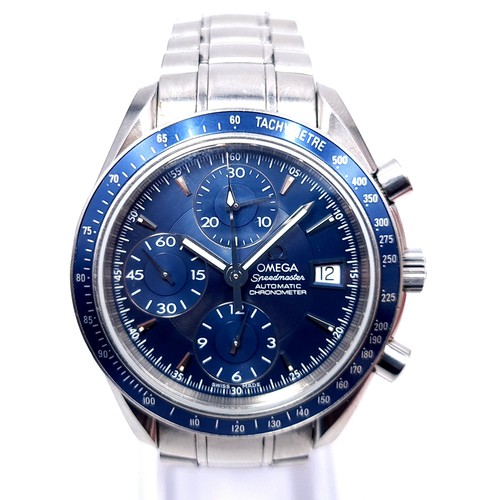 14 - Super Star Lot : 
An Omega Speedmaster date, Automatic Chronograph Blue 40mm 3212.80.80 
In lovely o... 