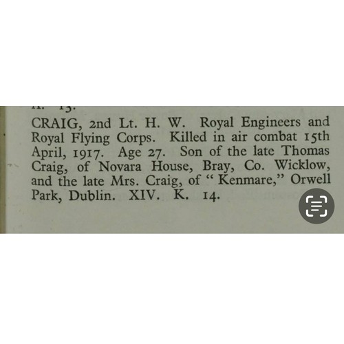 514 - Star Lot : A rare great war death plaque in the name of the 'Hedley William Craig'. 
Second Lieutent... 