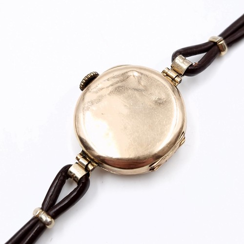 8 - A vintage ladies wristwatch with nine carat gold (375) watch case marked 'FWC' Watch no. 12482.