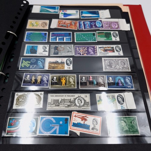 597 - A collection of mainly mint Great British stamps commemorative's from 60's - 70's. Approx. 300 mint ... 