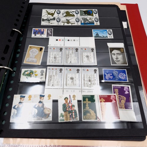 597 - A collection of mainly mint Great British stamps commemorative's from 60's - 70's. Approx. 300 mint ... 