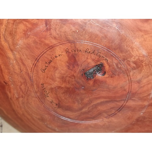 162 - Star Lot: A fabulous, very heavy vintage Keith Mosse Australian river red gum wood turning bowl. Sim... 