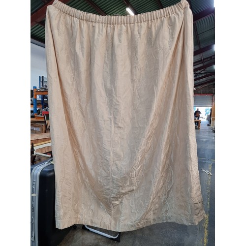 315 - A lovely pair of super quality fully lined champagne curtains. MM: 90cm x 90cm.