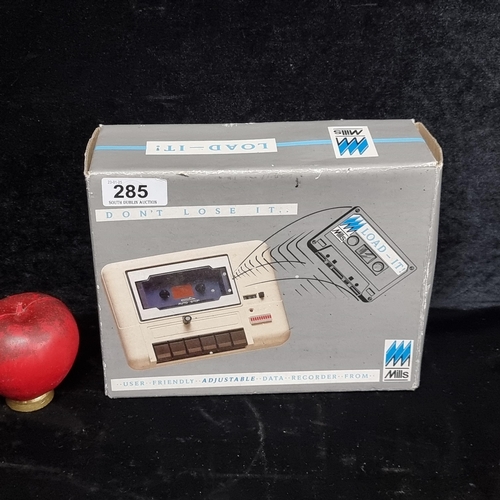 285 - A vintage Mills 'Load It!' data cassette recorder. Fits CBM C64 & C128 computers. In original box wi... 