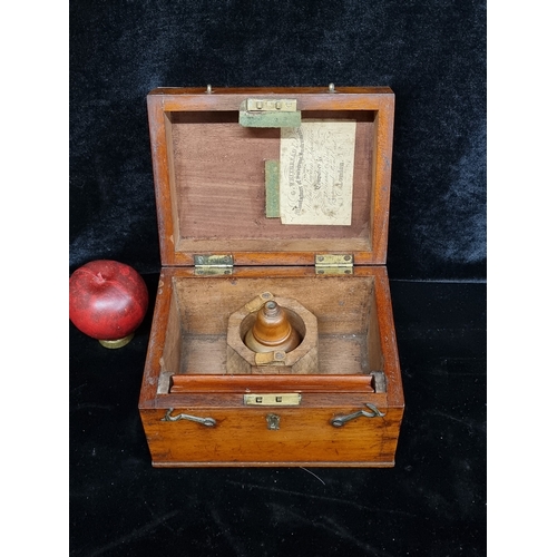 236 - A very interesting boxed scientific instrument. With makers label.