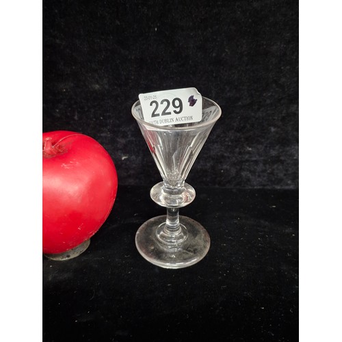 229 - A Georgian hand Blown stemmed Glass.