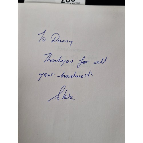 280 - An interesting hand signed by Alex Findlaters hardback book memoir titled 'Findlaters - the Story of... 