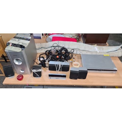 364 - Star Lot: A Pioneer music sound system with additional speakers and spare remotes. Includes an audio... 