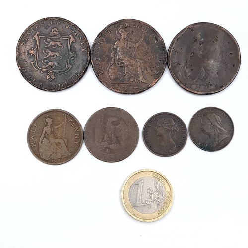 536 - An interesting collection of Victorian & Edwardian copper coins. As per photographed.