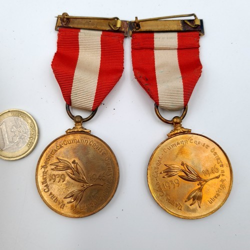 25 - Two excellent original Irish Emergency medals with the correct ribbons.