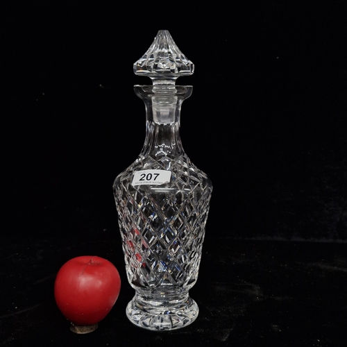 207 - A Waterford Crystal decanter with original stopper in the Adare pattern. Acid mark not visible to ba... 