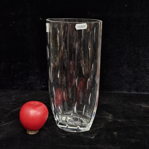 208 - A Galway Crystal large quality vase. In good condition with acid mark