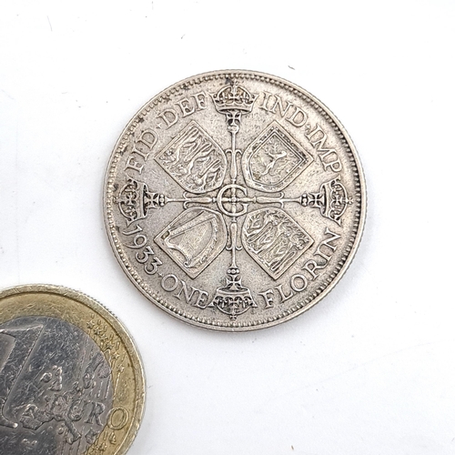 583 - A rare UK Florin dated 1933.