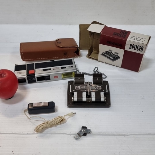 883 - Vintage Film Editing Lot including Halina Telewide camera, Universal Film Splicer, accessories, and ... 