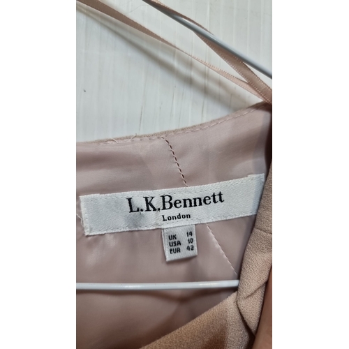 978 - L.K. Bennett blush pink dress, UK size 14, draped design, cap sleeves, excellent condition.
Previous... 