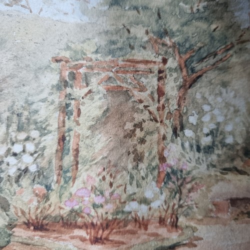 991 - A delightful original watercolour on paper painting titled ' A Sunny Corner' by ' A.E.M Aauilton'. F... 