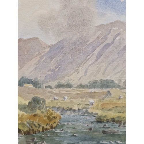 67 - Star Lot: An original 'T Lynch' watercolour on paper painting titled 'Near Recess Connemara'. Featur... 